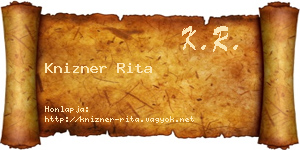 Knizner Rita névjegykártya